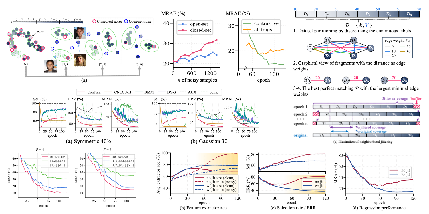 Sample Selection via Contrastive Fragmentation for Noisy Label Regression